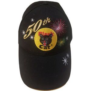 Black Cat FIreworks 50th Anniversary 1952 - 2002 Adjustable Cap